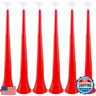 Cagemoga 6 Pieces Collapsible Stadium Horn 24 Inch Plastic Trumpet Horn Stadi