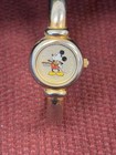 Disney Mickey Mouse Women   s Bracelet Watch Gold Tone Vintage Quartz Need Battery