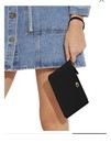 Coach  Wristlet Black Zip-top  New And Authentic- Leather