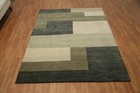 Modern Geometric Handmade Oriental Area Rug 6x8 Contemporary Room Size Carpet