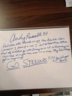 Andy Russell Signed Handwritten  Message   pittsburgh Steelers Legend  d 2024 