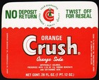 Vintage Soda Pop Bottle Label Crush Orange 28oz Ndnr Phoenixville Pa N-mint 