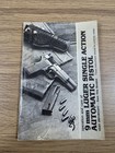 Vintage Browning 9mm Luger Single Action Automatic Pistol Manual Booklet Usa