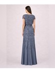 Adrianna Papell Dusty Blue Beaded Gown Nwt Size 8 Formal Mob Gala Tulle Evening