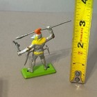 Vintage Deetail Britains Medieval Knight Toy Mini Figure England 1971 Spear Axe