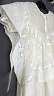 Antique Edwardian Christening Dress Net Lace Pure Silk Lining Cape Overlay 1900
