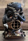 Kraken Steampunk On Divers Helmet Incense Burner 4  X 7 