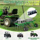40  Dethatcher Tow Behind Lawn Rake Lawn Sweeper Height Adjustable Green Steel