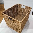 Woven Seagrass Rectangular Storage Basket With Handles  Very Sturdy 