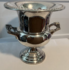 Large 9  Sheridan Silver Plated Champagne Holder Ice Bucket Bar Trophy Vase Vtg