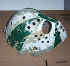 Vintage 1971 Fibrosport Jacque Plante Goalie Mask With Backplate strap