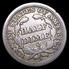 1853-o Seated Liberty Half Dime Silver ---- Stunning Rare Coin ----  pp485