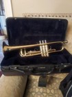 Yamaha Advantage Trumpet W  Yamaha Cases - Gold Ytr-200ad Good Condition