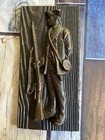 Mid Century Resin Plaque Colonial Militia Revolutionary War Soldier Man