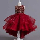 Flower Girls Princess Baby Wedding Party Trailing Dress Kids Vestidos 3-15years