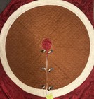 Dillards Christmas Tree Skirt 60    Farmhouse Brown Sherpa Trim Nwt