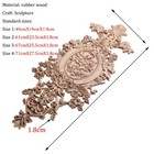 Vintage Home Decor Floral Carved Wood Corner Applique Door Cabinet Furniture