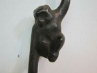 Vintage Cast Iron Monkey Hanger Long Arms Double Wall Mount Larger Size Retro