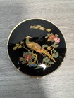 Stratton Unused Black And Gold Pheasant-vintage Make Up powder Compact-1or