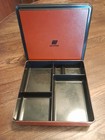 3-united Airlines 1990 s Era Covered Bento Boxes Used   Very Nice Free Shipping 