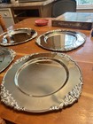 Beautiful Godinger Baroque Silver Plated Chargers - Set Of 4 Without Box Vintage