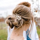 Leaf Flower Pearl Hairpin Crystal Bridal Clip Bridesmaid Wedding Gift