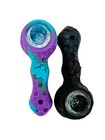 2 Pack Black And Blue Silicone Beehive Water Pipe W  Glass Bowl Smoking Set