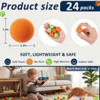 Frienda 24 Pieces Foam Ball Refills For Popper  1 1 Inch  Green   Orange