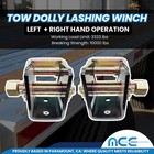 2pc Left   2pc Right 2  Tow Dolly Lashing Winch Truck Rack Tie Down Strap Binder