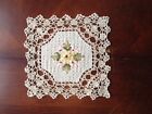 6 Pcs 10  Square Crochet Lace Doily Color White 100   Cotton 