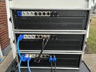 Lot Of 3   Qsc Plx2402 1602 Tested   Working Stereo Power Amplifier With 3 Racks