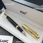 Montblanc Black Gold Fountain Pen Luxury Vip Executive Gift Rare With Box