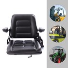 Black Universal Forklift Suspension Seat Fits Clark Cat Hyster Yale Toyota New