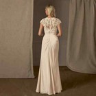 Cap Sleeve Mother Of Bride Dresses Appliques Pleated Chiffon Wedding Party Gowns