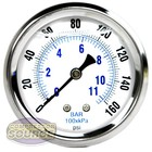 Liquid Filled 160 Psi Air Pressure Gauge Center Back Mount Mnt With 2 5  Face