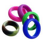10pack Silicone Wedding Engagement Ring Men Women Flexible Rubber Band Gym Sport