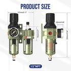 Npt 1 2  Air Compressor Water Separator Regulator With Gauge   Ac4010-04  Pne   