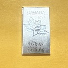 Canada 25 Cents 0 999 Fine 1 20 Oz Silver Square Bar - Dated 2021