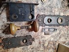  Vintage Brass Door Knobs With Back Plates Old House Reclaimed Lot E