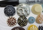 Lot Of 17 Celluloid Plastic Buttons 5 8  To 1 7 16 