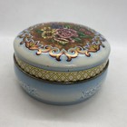 Vintage Daher Decorated Ware Tin Box Floral Design Made In England 