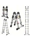 14ft Telescoping Extension Ladder Folding 5-step A-frame 350lb Indoor Outdoor