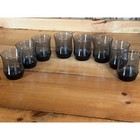 Set Of 8 Vintage Libbey Apollo Low Ball Dark Blue Glasses Drink Ware bar kitchen
