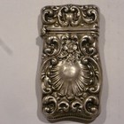 Antique 3d Floral Sterling Silver Match Safe 
