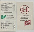 College Football Swc Pocket Schedule 1982 1985 Kip s Texas Tcu Baylor A m Lot