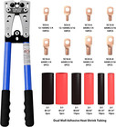 Battery Cable Lug Crimping Tool Kit For Awg 8-1 0 Electrical Lug Crimper With 60