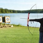 40 Lbs Modern Folding Bow   12 fiberglass Arrows Set With Storage Bag