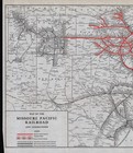 1924 Antique Missouri Pacific Railroad System Map T   P Denver Rio Grande 2515