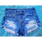 Ae Denim Shorts With Lace Size 4