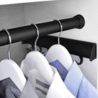 Tag Hardware Premium Round Wardrobe Closet Rod With End Supports And Protective